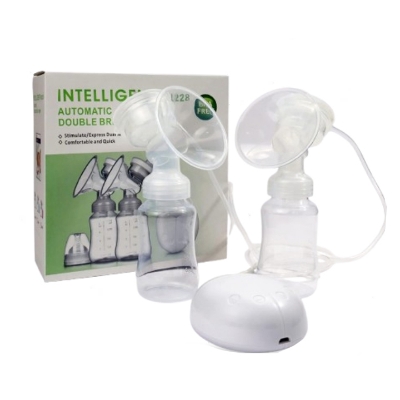Picture of 1 Machine, 1 Bottle Electric Breast Pump RH228 Intelligent Automatic Breast Pump | BPA-Free USB Dual Control Milk Suction and Breast Massager Baby Breastfeeding
