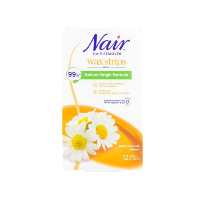 Picture of Nair Hair Remover Body Wax Strips With Chamomile Extract 12's Pack