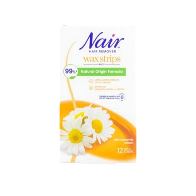 Picture of Nair Hair Remover Body Wax Strips With Chamomile Extract 12's Pack