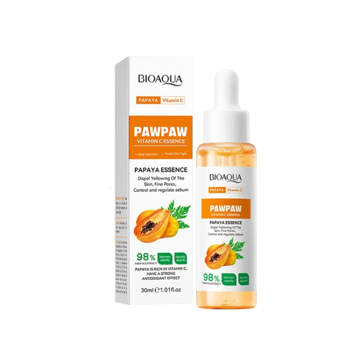 Picture of BIOAQUA Serum 98% Papaya Extract Vitamin C Nourish PawPaw Essence Deep Hydration Fine Pores 30ml