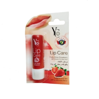 Picture of YC Lip Balm 3.8gm Fruity Shine Strawberry Lip Care With Vitamin E & Aloe Vera