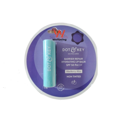 Picture of Dot & Key Barrier Repair Hydrating Lip Balm SPF 50 4.5gm | Blueberry Bliss | Repairs Damaged Lip Barrier | Non Tinted | India