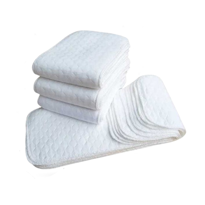 Picture of Reusable Cotton Diaper Pad for Baby 3/5/10pcs | Reusable Baby Diapers Cloth Diaper panties 3 Layer Insert 100% Cotton Washable Baby Care reusable Eco-friendly Diaper