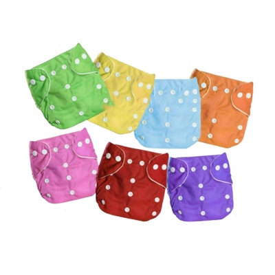 Picture of Washable Cloth Baby Diaper 1/3/5pcs with  Pad -3 Layer Multicolor Printed