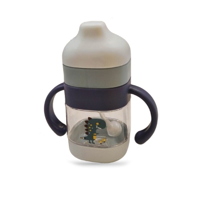 Picture of 1pcs 220ml Mumpot New Infant Drinking Cup Duckbill Cup Baby Drop Resistant Straw Cup High Looking Milk Bottle Cartoon Cute Water Cup