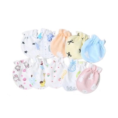 Picture of 1 Pair Baby Gloves Anti Scratch Face Hand Guards Protection Soft Newborn Mittens (Random Color)