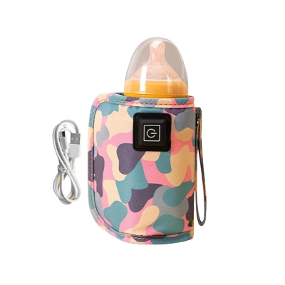 Picture of USB Milk Water Bottle Warmer Travel Stroller Insulated Bag Infant Bottle Feeding Warmer | Portable USB Bottle Warmer, Milk Water Warmer Safe Insulated Baby Bottle Stroller Bag Multipurpose On The Go Outdoor Winter for Mom Daycare Travel