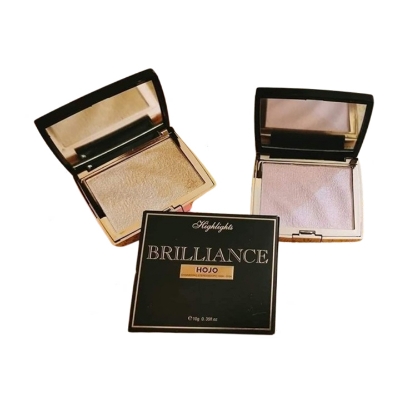 Picture of HOJO Highlighter Makeup Shimmer Powder Highlighter 10gm Pink, Golden, Silver Shade Palette Base Illuminator Highlight Face Contour