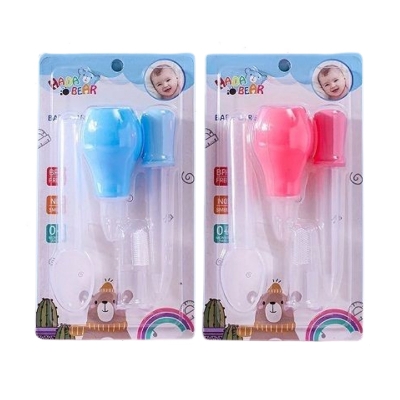 Picture of 4pcs Baby Health Care Set (Nose Cleaner, Dropper, Finger Brush, Medicine Spoon)