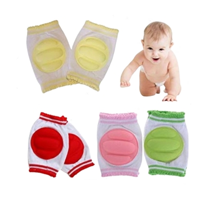 Picture of 1 Pair (2pcs) Multicolor Baby Knee Pads Foam Pads Soft Cotton - Non Slip Pads for Crawling Infants / Toddlers / Baby Knee & Elbow Pads Protector Safety Pads for Baby Boy & Girl