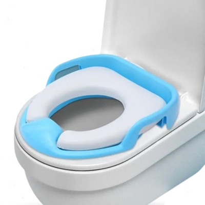 Picture of 1 Seat Multicolor Children’s Soft Commode Support Toilet Seat 18+ Month | Baby Toilet Seat Safe Soft Training Seat Potty Sitting Ring with Handles Bathroom Trainer Closes tool Cover