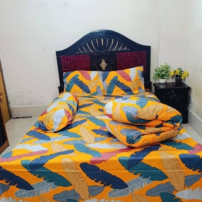 Buy Luxury Twill Cotton King Size Bed Sheet - 4 Pecs Set at Best Price In Bangladesh