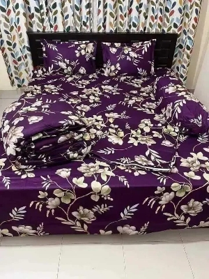 Buy Luxury Twill Cotton King Size Bed Sheet - 4 Pecs Set at Best Price In Bangladesh