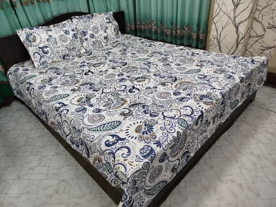 Buy Luxury Twill Cotton King Size Bed Sheet - 4 Pecs Set at Best Price In Bangladesh