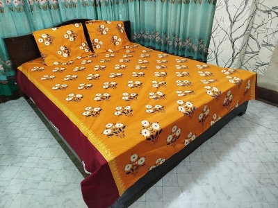 Buy Luxury Twill Cotton King Size Bed Sheet - 4 Pecs Set at Best Price In Bangladesh