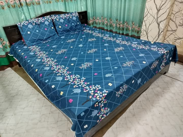 Buy Luxury Twill Cotton King Size Bed Sheet - 4 Pecs Set at Best Price In Bangladesh