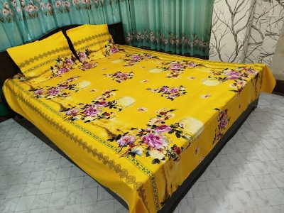Buy Luxury Twill Cotton King Size Bed Sheet - 4 Pecs Set at Best Price In Bangladesh
