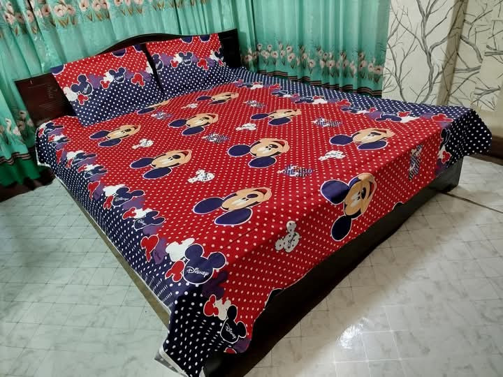 Buy Luxury Twill Cotton King Size Bed Sheet - 4 Pecs Set at Best Price In Bangladesh