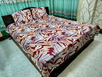 Buy Luxury Twill Cotton King Size Bed Sheet - 4 Pecs Set at Best Price In Bangladesh