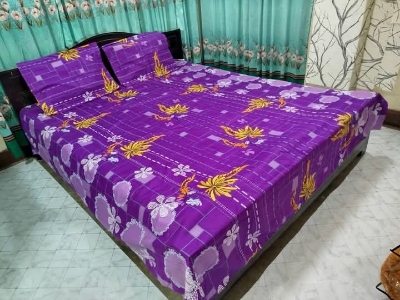 Buy Luxury Twill Cotton King Size Bed Sheet - 4 Pecs Set at Best Price In Bangladesh