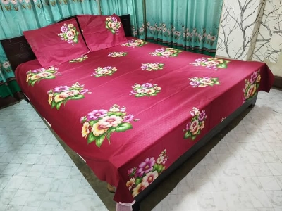 Buy Luxury Twill Cotton King Size Bed Sheet - 4 Pecs Set at Best Price In Bangladesh