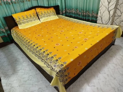 Buy Luxury Twill Cotton King Size Bed Sheet - 4 Pecs Set at Best Price In Bangladesh