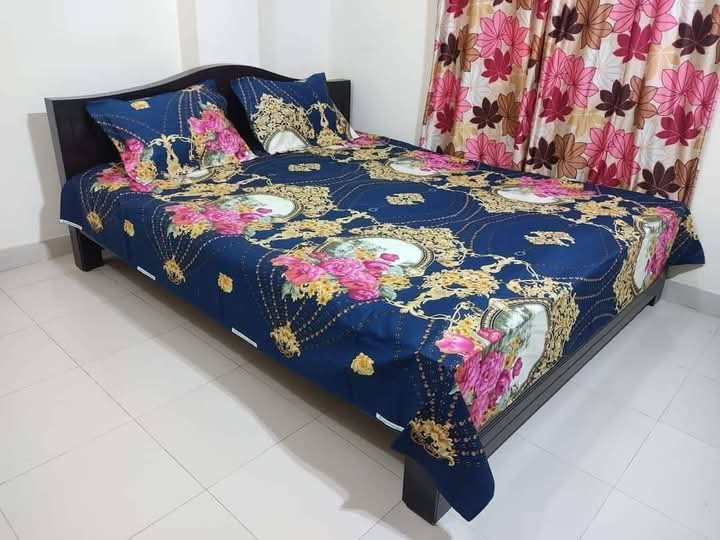 Buy Luxury Twill Cotton King Size Bed Sheet - 4 Pecs Set at Best Price In Bangladesh