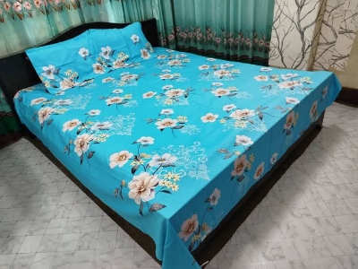 Buy Luxury Twill Cotton King Size Bed Sheet - 4 Pecs Set at Best Price In Bangladesh