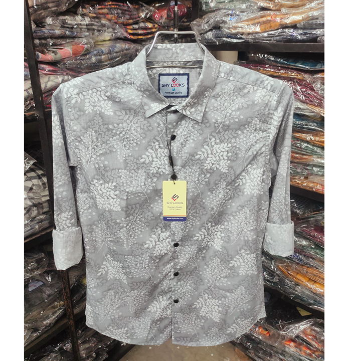 Buy  Pure Cotton Full Sleeve Print Shirt for Men's  at Best Price in Bangladesh