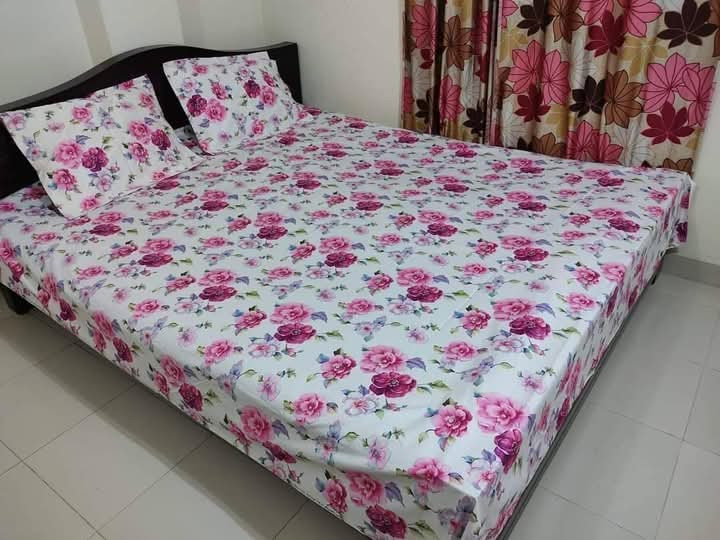 Buy Luxury Twill Cotton King Size Bed Sheet - 4 Pecs Set at Best Price In Bangladesh
