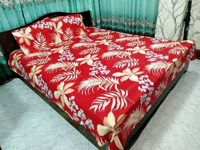 Buy Luxury Twill Cotton King Size Bed Sheet - 4 Pecs Set at Best Price In Bangladesh
