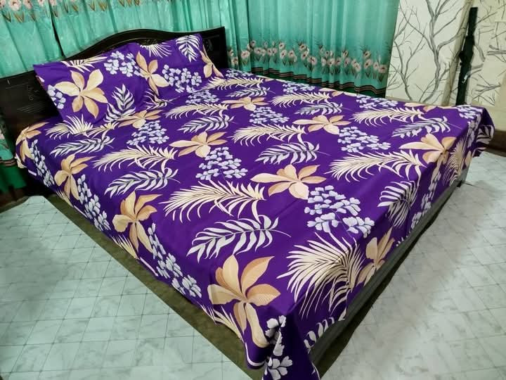 Buy Luxury Twill Cotton King Size Bed Sheet - 4 Pecs Set at Best Price In Bangladesh