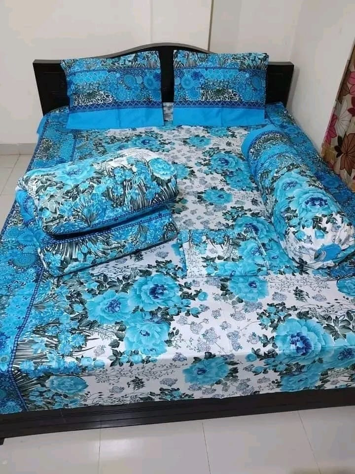 Buy Luxury Twill Cotton King Size Bed Sheet - 4 Pecs Set at Best Price In Bangladesh