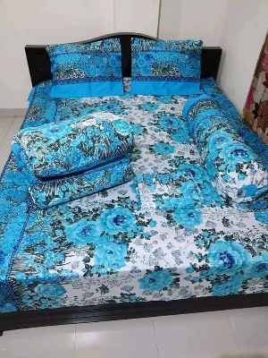 Buy Luxury Twill Cotton King Size Bed Sheet - 4 Pecs Set at Best Price In Bangladesh
