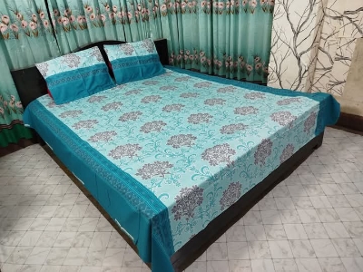 Buy Luxury Twill Cotton King Size Bed Sheet - 4 Pecs Set at Best Price In Bangladesh