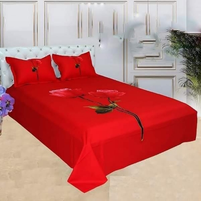 Buy Luxury Panel Cotton King Size Printed Bedsheet - 3 Pecs Set at Best Price In Bangladesh