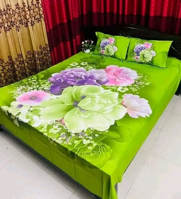 Buy Luxury Panel Cotton King Size Printed Bedsheet - 3 Pecs Set at Best Price In Bangladesh