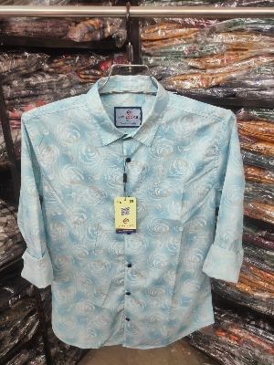 Buy  Pure Cotton Full Sleeve Print Shirt for Men's  at Best Price in Bangladesh