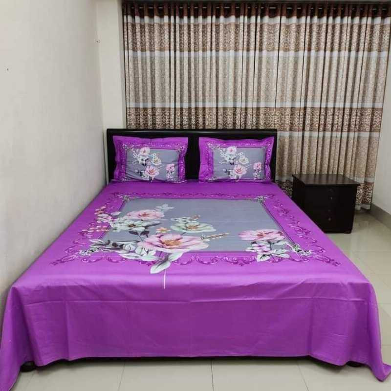 Buy Luxury Panel Cotton King Size Printed Bedsheet - 3 Pecs Set at Best Price In Bangladesh