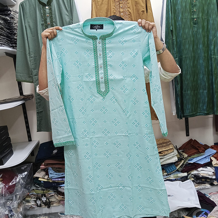 Buy Exclusive Embroidery Cotton Panjabi  at Best Price in Bangladesh