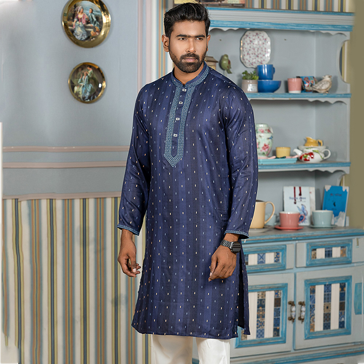 Buy Premium Quality Panjabi - Export Cotton (Navy Blue) at Best Price in Bangladesh