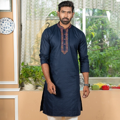 Buy Indian Cotton Gorgeous Karchupi Panjabi at Best Price in Bangladesh