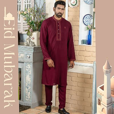 Buy Premium Quality Panjabi Pajama Set (Maroon) at Best Price in Bangladesh