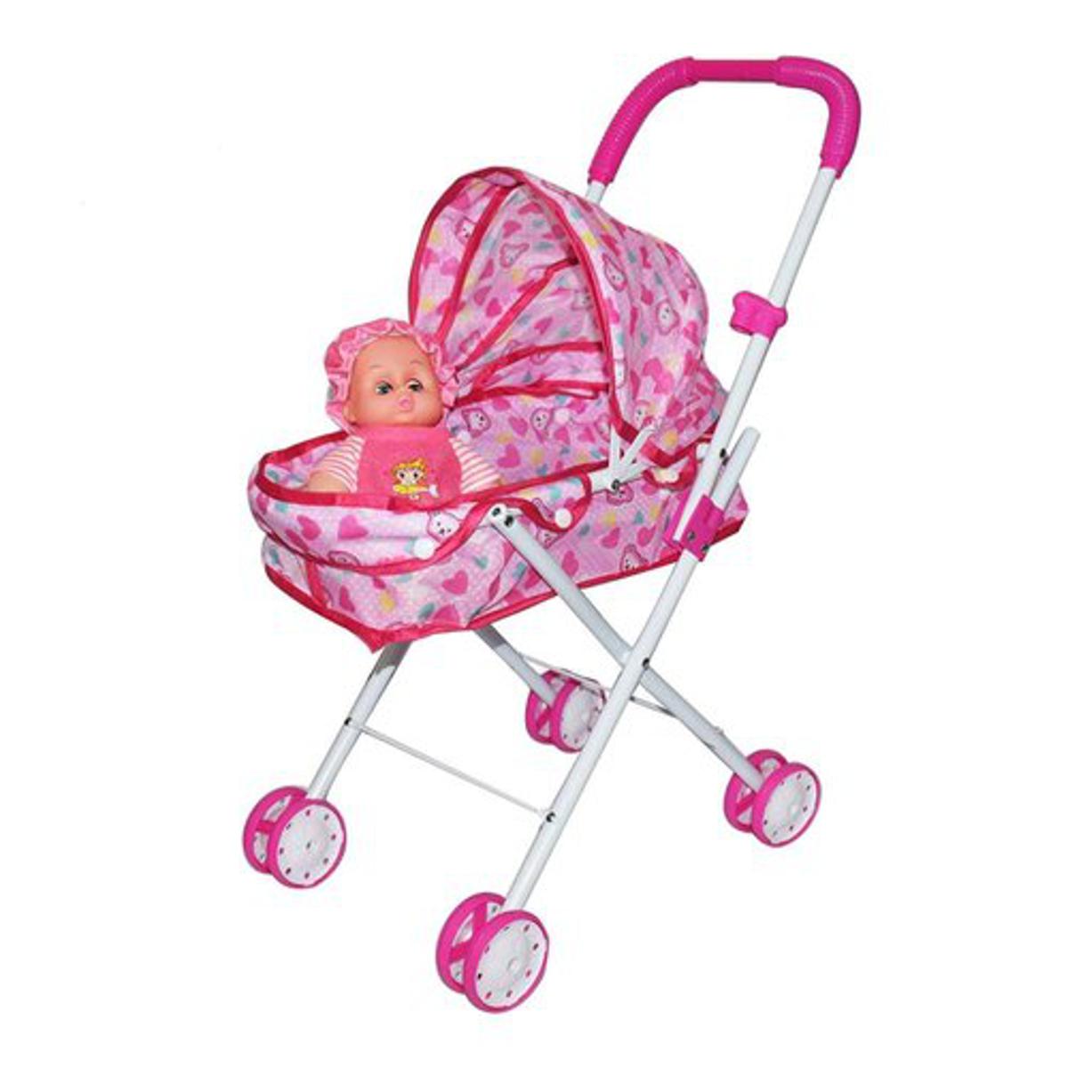 Buy Exclusive Fordable Trolly for Baby Stroller Foldable Trolley Toy Baby Doll Gift   Best price in bangladesh
