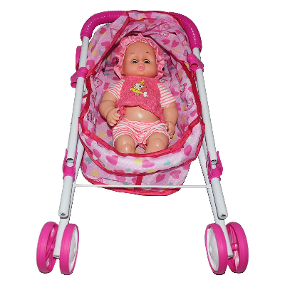 Buy Exclusive Fordable Trolly for Baby Stroller Foldable Trolley Toy Baby Doll Gift   Best price in bangladesh