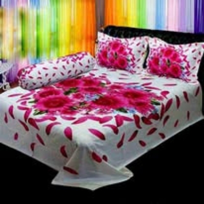 Buy  Luxury Panel Cotton King Size Printed Bedsheet - 3 Pecs Set at Best Price In Bangladesh