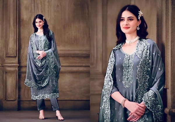 Buy Semi Stitched Embroidered Party Dress at Best Price In Bangladesh