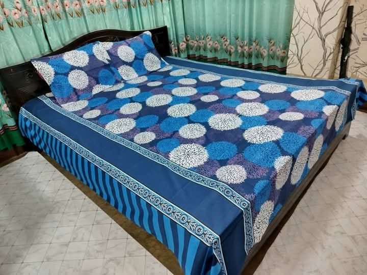 Buy Luxury Twill Cotton King Size Bed Sheet - 4 Pecs Set at Best Price In Bangladesh