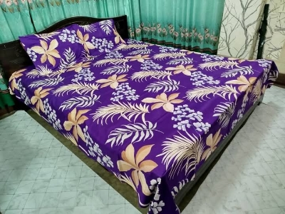 Buy Luxury Twill Cotton King Size Bed Sheet - 4 Pecs Set at Best Price In Bangladesh