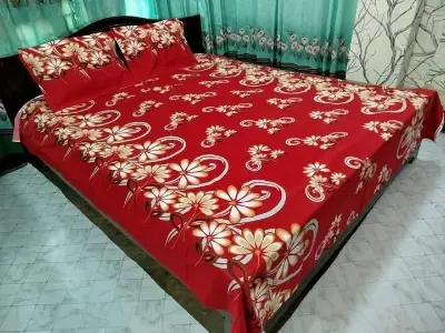 Buy Luxury Twill Cotton King Size Bed Sheet - 4 Pecs Set at Best Price In Bangladesh